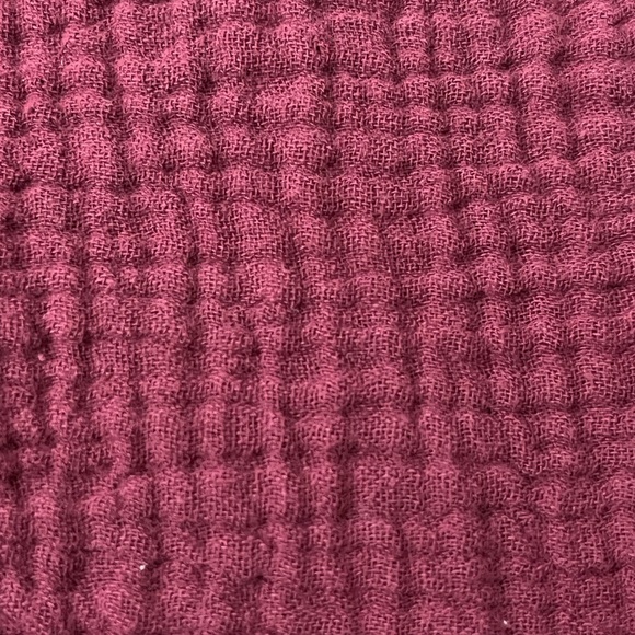 DEAR JOHN Women's Jailee Blouse Burgundy Pullover Gauze Slub Knit Beach Boho M - Picture 7 of 9